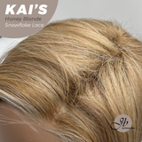JBEXTENSION 18 Inches Honey Blonde Pre-Cut Snowflake Lace Frontlace Glueless Wig KAI'S HONEY BLONDE【PERMATEASE】