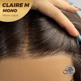 [PRE-ORDER] JBEXTENSION CLAIRE MONO Partial Monofilament Wig 22 Inches Brown With Highlight Partial Mono Lace Glueless Wig Claire Mono