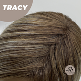 JBEXTENSION 14 Inches Mix Blonde with Dark Root Women Fashion Full Machine Wig TRACY【PERMATEASE】