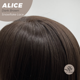 [PRE-ORDER] JBEXTENSION 12 Inches Dark Brown Pre-Cut Side Part Snowflake Lace Frontlace Glueless Wig ALICE DARK BROWN【BENDY EAR TABS】