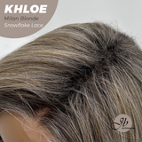 JBEXTENSION 12 Inches Bob Cut Milan Blonde Pre-Cut Snowflake Lace Frontlace Glueless Wig KHLOE MILAN BLONDE【PERMATEASE】