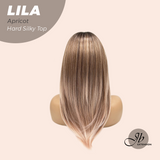 [PRE-ORDER] JBEXTENSION 20 Inches Scalpiana Apricot Wolf Cut 3.5X4 Hard Silky Top Natural Scalp Effect Wig With Bangs LILA APRICOT