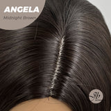 JBEXTENSION 28 Inches Nature Straight Midnight Brown( Black/Brown) Wig ANGELA MIDNIGHT BROWN ( Black/Brown)