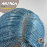 JBEXTENSION GENERATION FIVE 28 Inches Blue Long Wave Wig AMANDA G5 BLUE