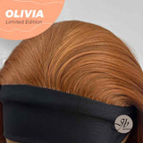 JBEXTENSION Peluca con diadema de moda rizada de cobre de 26 pulgadas OLIVIA EDICIÓN LIMITADA