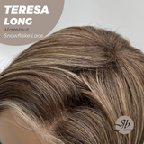 JBEXTENSION 22 Inches Long Hazelnut Pre-Cut Snowflake Lace Frontlace Glueless Wig TERESA LONG HAZELNUT【PERMATEASE】【BENDY EAR TABS】