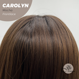 JBEXTENSION 26 Inches Straight Mocha Pre-Cut Frontlace Glueless Wig CAROLYN MOCHA
