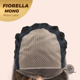 JBEXTENSION FIORELLA MONO Full Monofilament Wig 17 Inches Brown Curly Full Mono Lace Wig FIORELLA MONO