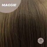 JBEXTENSION 26 Inches Light Brown Curly Wig With Bangs MAGGIE
