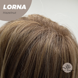 JBEXTENSION 18 Inches Hazelnut Blonde Highlight Curly Women Fashion Full Machine Wig With Bangs LORNA HAZELNUT【PLUS PERMATEASE】
