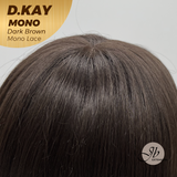 JBEXTENSION D.KAY MONO Partial Monofilament Wig 18 Inches Dark Brown Partial Mono Lace Glueless Women Fashion Wig D.KAY MONO DARK BROWN【BENDY EAR TABS】