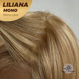 JBEXTENSION LILIANA MONO Full Monofilament Handmade Full Lace Full Hand Tied Wig 18 Inches Honey Blonde Mono Lace Handmade Futura Fiber Wig Glueless Wig LILIANA MONO