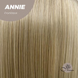 JBEXTENSION 30 Inches Peach Blonde Straight Extra Long Hair Side Part Frontlace Wig ANNIE