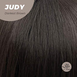 JBEXTENSION 26 Inches Long Curly Tea Black Darkest Brown Color Wig JUDY DARKEST BROWN