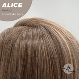 JBEXTENSION 12 Inches Apricot Pre-Cut Side Part Snowflake Lace Frontlace Glueless Wig ALICE APRICOT