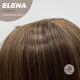 JBEXTENSION 18 Inches Caramel Pre-Cut Snowflake Lace Frontlace Glueless Wig ELENA CARAMEL【PERMATEASE】【BENDY EAR TABS】