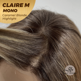 [PRE-ORDER] JBEXTENSION CLAIRE MONO CARAMEL BLONDE HIGHLIGHT Partial Monofilament Wig 22 Inches Caramel Blonde Highlight Partial Mono Lace Glueless Wig Claire Mono Caramel Blonde Highlight