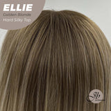 JBEXTENSION 26 Inches Scalpiana Golden Blonde Wolf Cut 3.5X4 Hard Silky Top Natural Scalp Effect Wig With Bangs ELLIE Golden BLONDE Silk Top