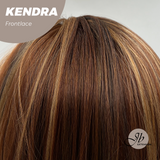 JBEXTENSION 16 Inches Auburn Highlight Pre-Cut Frontlace Glueless Wig KENDRA