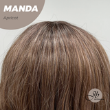 JBEXTENSION 26 pulgadas mezcla rubia con onda corporal de raíz oscura con flequillo MANDA