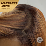 [PRE-ORDER] JBEXTENSION MARGARET MONO Full Monofilament Handmade Full Lace Full Hand Tied Wig 20 Inches Light Copper Mono Lace Handmade Futura Fiber Wig With Anti-slip Silicone Strips Glueless Wig MARGARET MONO