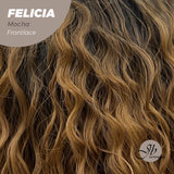 JBEXTENSION 28 Inches Extra Curly Mocha Long Pre-Cut Frontlace Glueless Wig FELICIA MOCHA