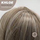 JBEXTENSION 12 Inches Bob Cut Venice Blonde Pre-Cut Snowflake Lace Frontlace Glueless Wig KHLOE VENICE BLONDE【PERMATEASE】