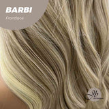 JBEXTENSION 26 Inches Light Blonde Curly With Dark Root Frontlace Wig BARBI