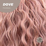 JBEXTENSION 28 Inches Extra Curly Pink Long Pre-Cut Frontlace Glueless Wig DOVE