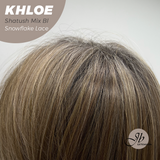 JBEXTENSION 12 Inches Bob Cut Shatush Mix Blonde Pre-Cut Snowflake Lace Frontlace Glueless Wig KHLOE SHATUSH MIX BLONDE【PERMATEASE】