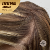 JBEXTENSION IRENE MONO Monofilament Handmade Wig 6X5 Full Monofilament Hand Tied Top Wig 19 Inches Hazelnut Curly Mono Lace Wig With Anti-slip Silicone Strips Glueless Wig IRENE MONO【BENDY EAR TABS】