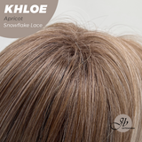 JBEXTENSION 12 Inches Bob Cut Apricot Pre-Cut Snowflake Lace Frontlace Glueless Wig KHLOE APRICOT【PERMATEASE】【BENDY EAR TABS】