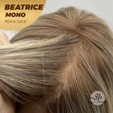 JBEXTENSION BEATRICE MONO Monofilament Handmade Wig 6X5 Full Monofilament Hand Tied Top Wig 17 Inches Golden Blonde Mono Lace Wig Glueless Wig BEATRICE MONO
