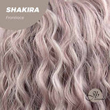 JBEXTENSION 28 Inches Extra Curly Smoke Purple Long Pre-Cut Frontlace Glueless Wig SHAKIRA