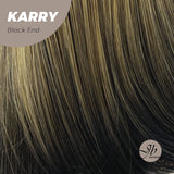 JBEXTENSION 12 pulgadas Bob corte corto recto verde con extremo negro peluca KARRY BLACK END