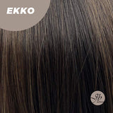 JBEXTENSION 24 Inches Curly Natural Black With Blonde Highlight Wig EKKO