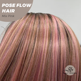 JBEXTENSION 18 Inches Mix Pink Headband Wig POSE FLOW HAIR - MIX PINK