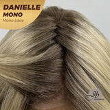 JBEXTENSION DANIELLE MONO Full Monofilament Wig 12 Inches Blonde Color Curly Full Mono Lace Wig DANIELLE MONO