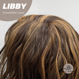 JBEXTENSION 11 Inches Wave Caramel Pre-Cut Side Part Snowflake Lace Frontlace Glueless Wig LIBBY【BENDY EAR TABS】