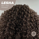 JBEXTENSION 12 Inches Deep Curly Brown Side Part Mini T Part Frontlace Glueless Wig LESHA