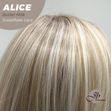 JBEXTENSION 12 Inches Butter Milk Pre-Cut Side Part Snowflake Lace Frontlace Glueless Wig ALICE BUTTER MILK