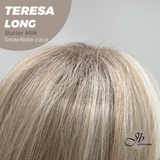 JBEXTENSION 22 Inches Long Butter Milk Pre-Cut Snowflake Lace Frontlace Glueless Wig TERESA LONG BUTTER MILK【PERMATEASE】【BENDY EAR TABS】