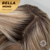 [PRE-ORDER] JBEXTENSION BELLA MONO Monofilament Handmade Wig 6X5 Full Monofilament Hand Tied Top Wig 15 Inches Peach Blonde Mono Lace Wig With Anti-slip Silicone Strips Glueless Wig BELLA MONO【BENDY EAR TABS】