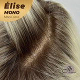 JBEXTENSION ÉLISE MONO Full Monofilament Wig 16 Inches Dirty Blonde With Dark Root Curly Mono Lace Glueless Wig Élise Mono