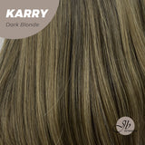 JBEXTENSION 12 Inches Bob Cut Short Straight With Dark Root Wig KARRY DARK BLONDE