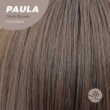 JBEXTENSION 12 Inches Bob Cut Chocolate Brown Straight Pre-Cut Frontlace Glueless Wig PAULA DARK BROWN