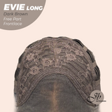 JBEXTENSION 26 Inches Dark Brown Pre-Cut Free Part Frontlace Glueless Wig EVIE LONG