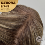 JBEXTENSION DEBORA MONO Monofilament Handmade Wig 6X5 Full Monofilament Hand Tied Top Wig 20 Inches Hazelnut Mono Lace Wig With Anti-slip Silicone Strips Glueless Wig DEBORA MONO HAZELNUT【BENDY EAR TABS】