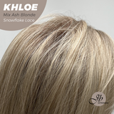 JBEXTENSION 12 Inches Bob Cut Mix Ash Blonde Pre-Cut Snowflake Lace Frontlace Glueless Wig KHLOE MIX ASH BLONDE【PERMATEASE】