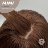 HOT OF SEASON - 16 Inches Scalpiana 3.5X4 Hard Silky Top Natural Scalp Effect Copper Body Wave Wig With Bangs Wig MIMI SILK TOP COPPER